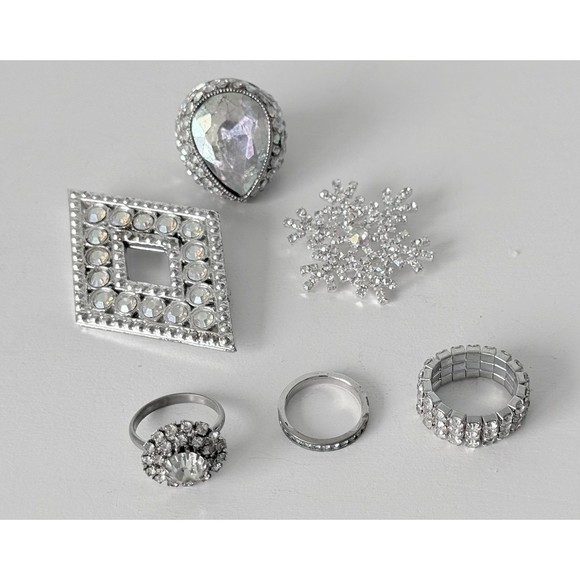 Rhinestone Silver Tone 53 Pieces Vtge to Now Necklaces Bracelets Earrings Broch - Picture 15 of 16